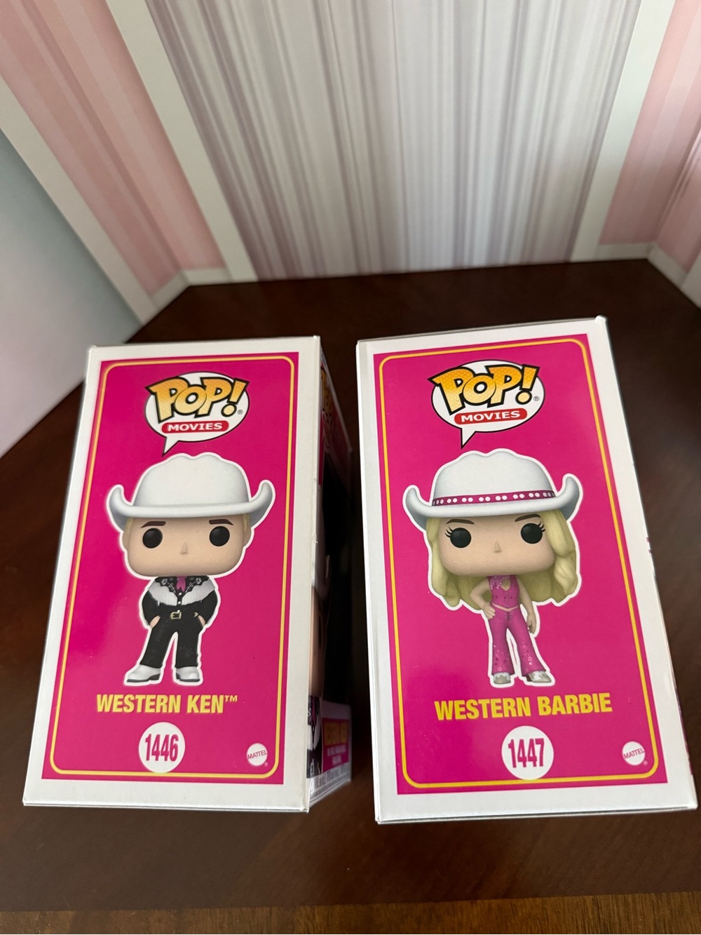 Funko pop movies Barbie the Movie Western Ken 1446 & Barbie 1447 Set NWT - Picture 7 of 8